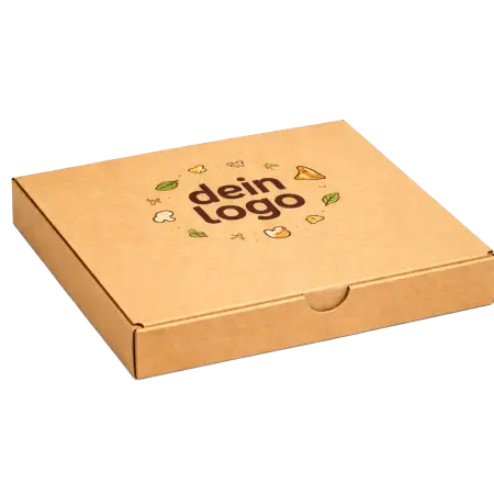 Pizza Karton mit Logo für professionelle Pizza Kartons und Pizzakartons. Ideal für Pizzerien, Lieferdienste und B2B Gastronomie in verschiedenen Größen und Farben.
