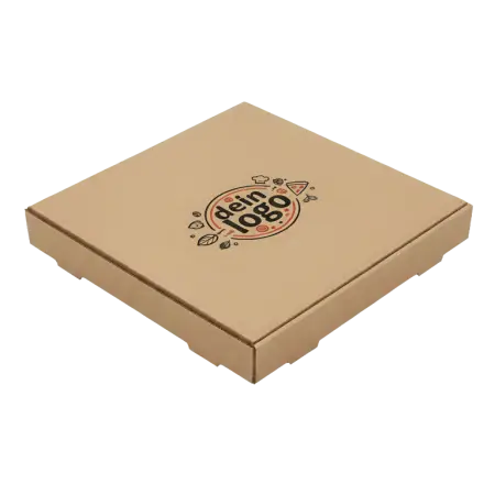 Pizza Karton mit Logo für professionelle Pizza Kartons und Pizzakartons. Ideal für Pizzerien, Lieferdienste und B2B Gastronomie in verschiedenen Größen und Farben.