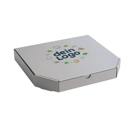 Pizza Karton mit Logo für professionelle Pizza Kartons und Pizzakartons. Ideal für Pizzerien, Lieferdienste und B2B Gastronomie in verschiedenen Größen und Farben.