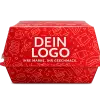 Burgerbox aus Karton mit individuellem Logo für Restaurants